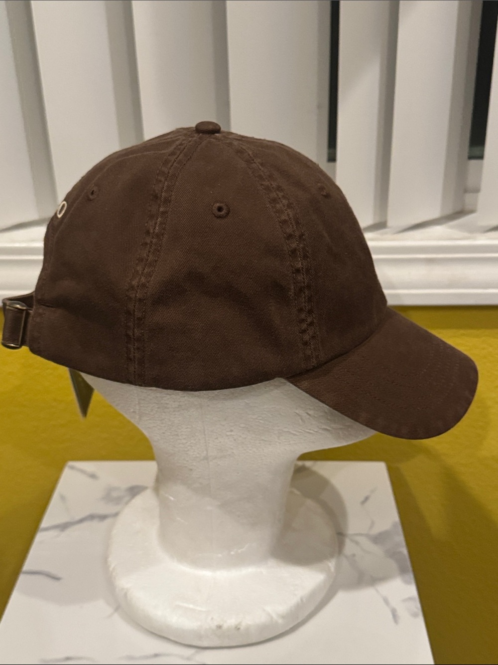 New Polo Ralph Lauren Brown Cotton Baseball Cap with White Logo NWT, OS - Picture 6 of 10